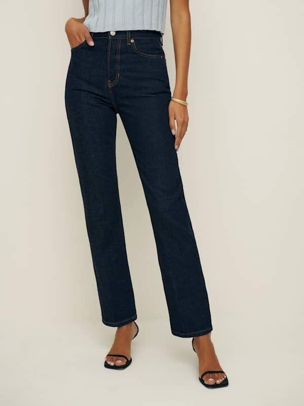 Cynthia High Rise Straight Jeans - Ondine